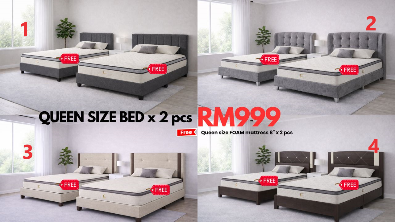 DOUBLE QUEEN SIZE BED SET