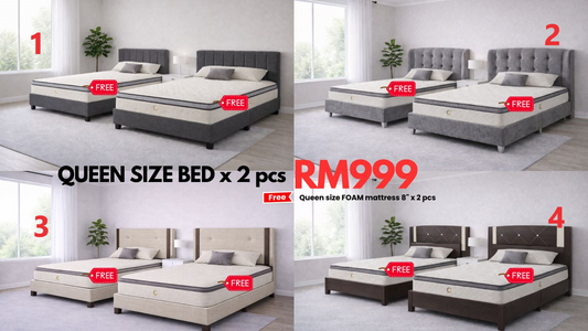 DOUBLE QUEEN SIZE BED SET