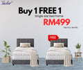 BUY 1 FREE 1 BED FRAMES - STYLE 1