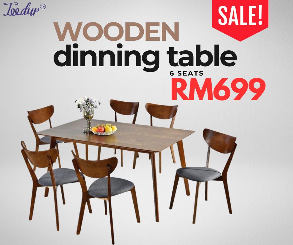 DINING TABLE SET - 6 SEATS